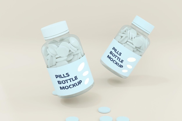 PSD pill bottle mockup