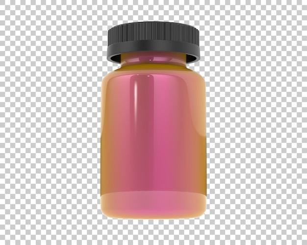 Pill bottle on transparent background 3d rendering illustration