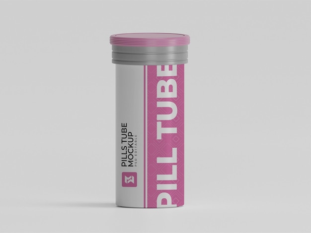 Pill tube mockup