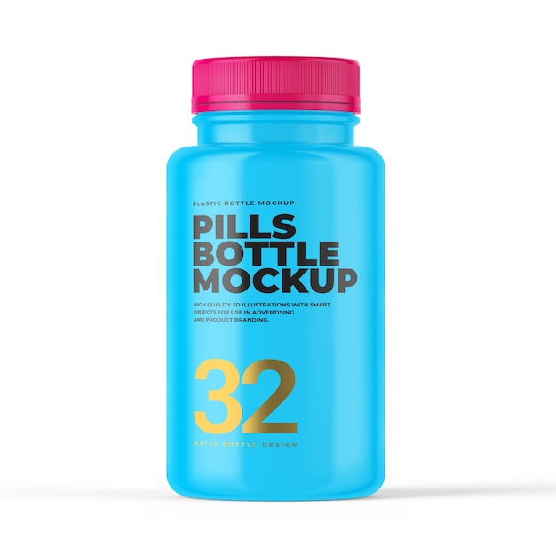 PSD pillen fles mockup