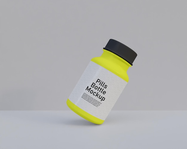 PSD pillen medicijnfles mockup