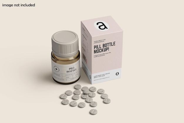 PSD pillenflesje mockup