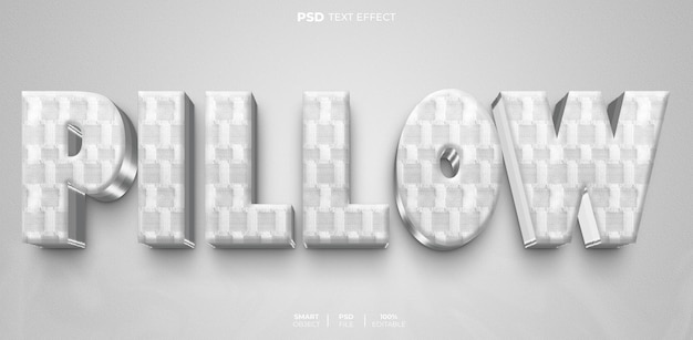 PSD pillow 3d editable text effect