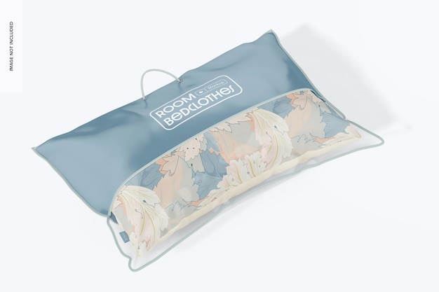 Plastic White Printed Pillow Packing Poly Bag, For Packaging