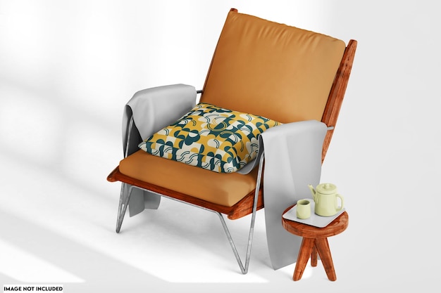 Pillow on a chair mockup