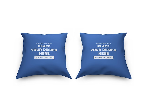 Pillow cushion mockup template isolated