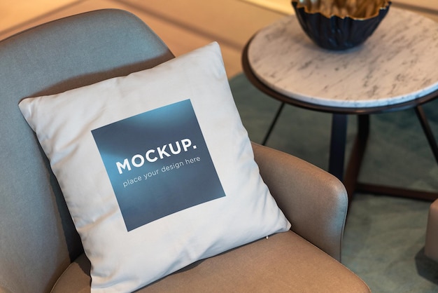 Pillow mockup in interior