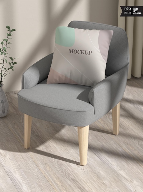 pillow mockup on the sofa