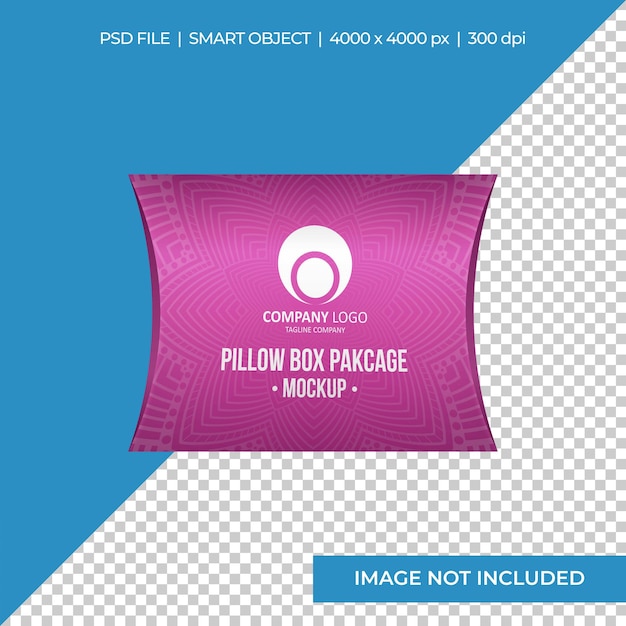 PSD pillow packaging mockup design