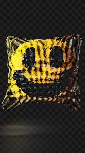 PSD a pillow with the smiley face on it