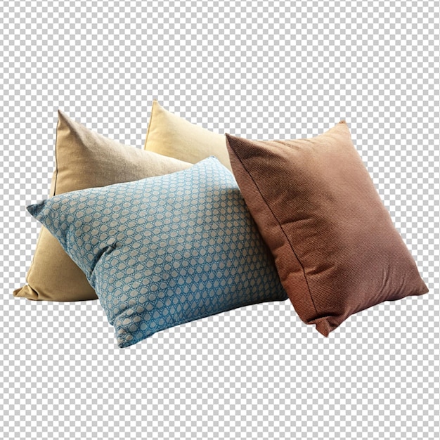 Pillows on transparent background