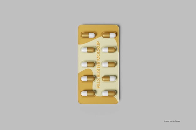 Pills blister mockup