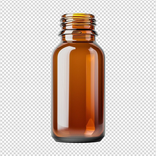 PSD pills bottle isolated on transparent background