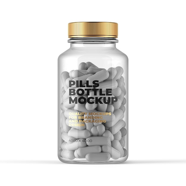 Pills bottle mockup