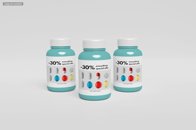 Pills bottle mockup