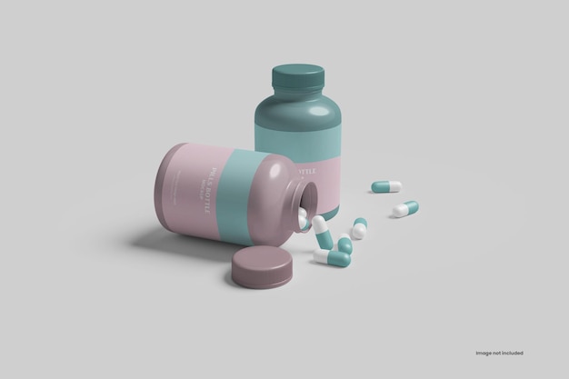 Pills bottle mockup