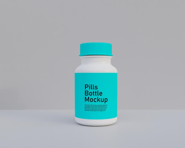 PSD pills medicine bottle mockup