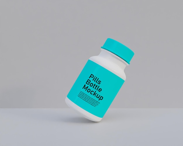 PSD mockup di bottiglia di medicina pillole