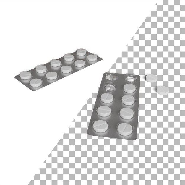 PSD pills tablet 3d render