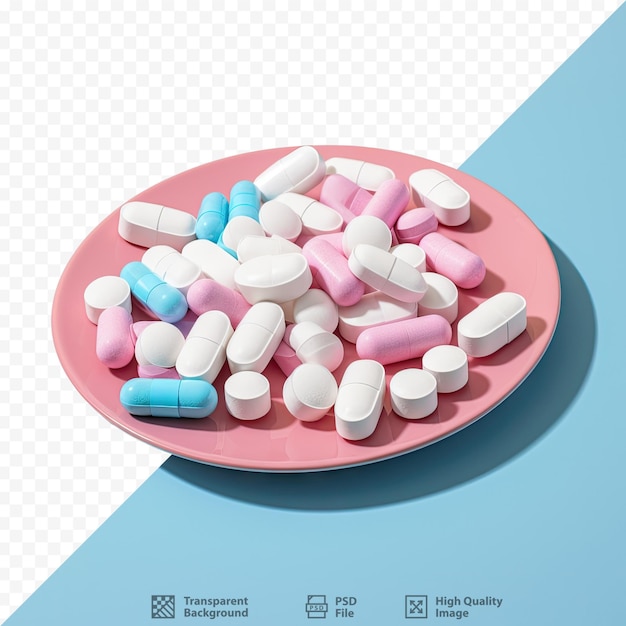 PSD pills on transparent background