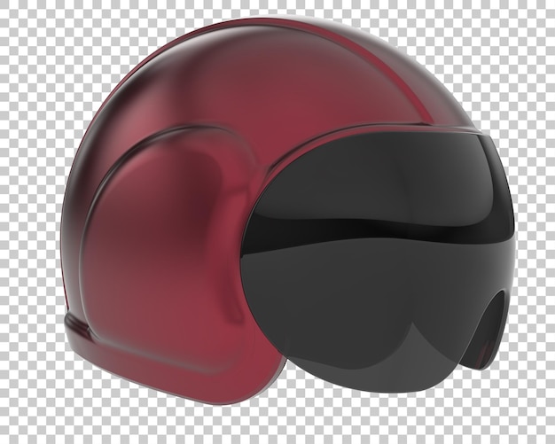 Pilot helm op transparante achtergrond 3d-rendering illustratie