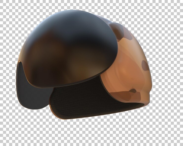 PSD pilot helmet isolated on background 3d rendering illustration
