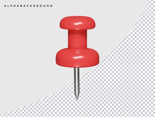 Pin 3d rendering icoon illustratie