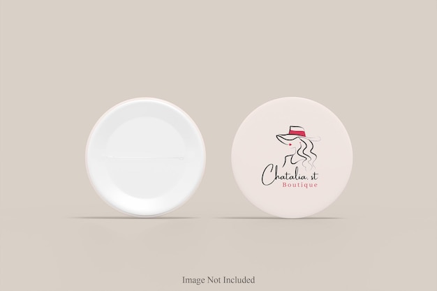 Pin badge mockup design