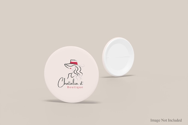 Pin badge mockup design