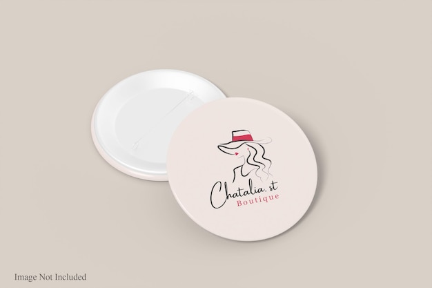 Pin badge mockup design