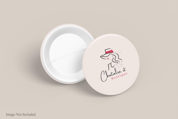 Pin-badge mockup-ontwerp