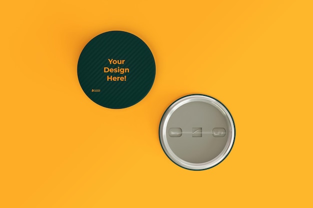 PSD mockup di badge pin