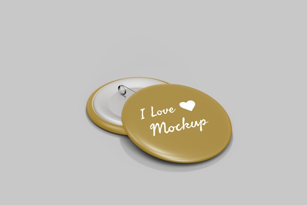 Pin Badge Mockup