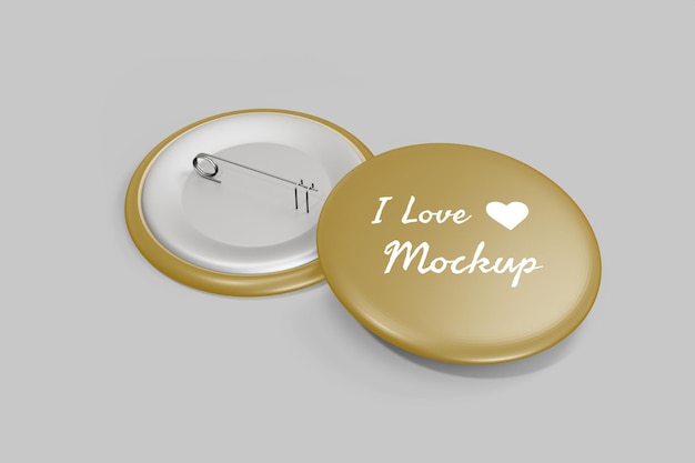 PSD mockup di badge pin