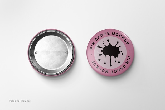 PSD pin badge mockup