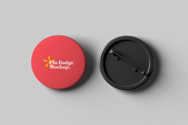 PSD pin badge mockup