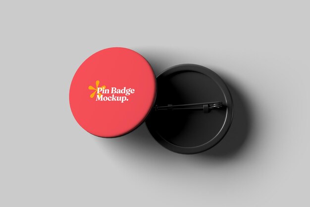 PSD pin badge mockup