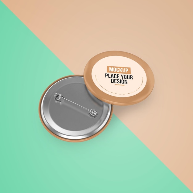 Pin Button Badge Mockup