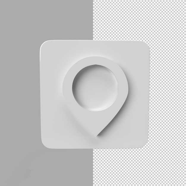 PSD pin icon. 3d render illustration