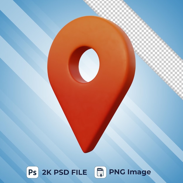 Pin kaart 3d pictogram