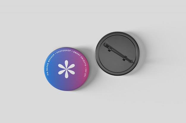 PSD pin-knop badge mockup