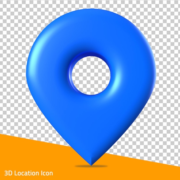 Pin locatie kaartaanwijzer 3d blauw pictogram