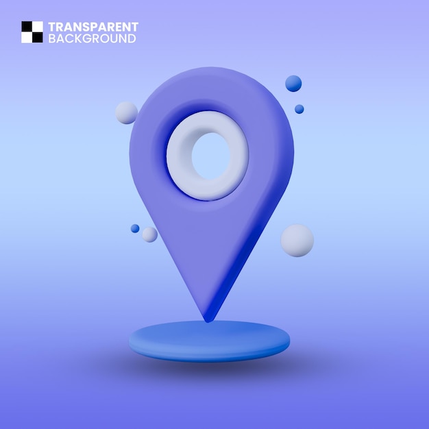 PSD pin location 3d icon isolated