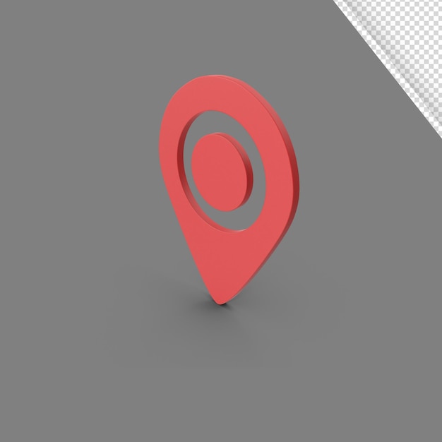 Pin Map 3D Illustration