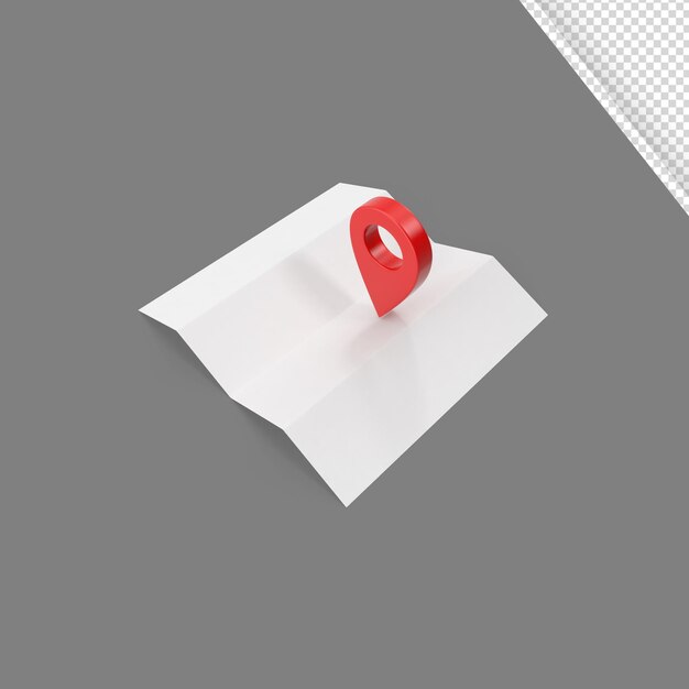 PSD pin map 3d illustration