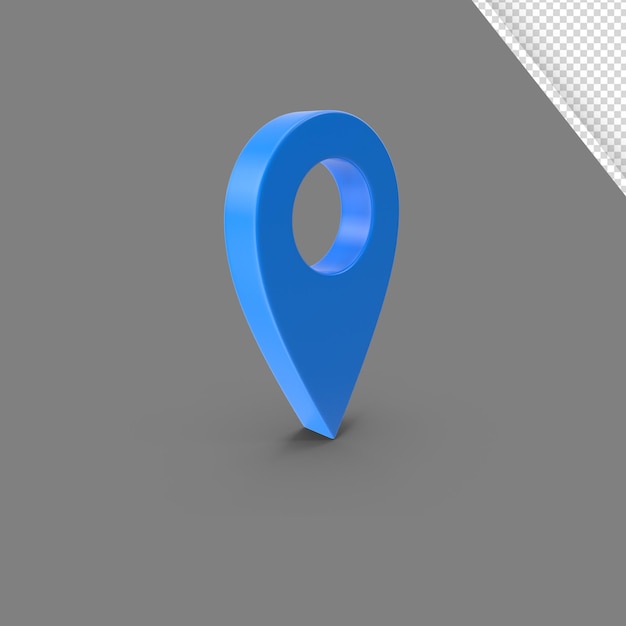 Pin Map 3D Illustration