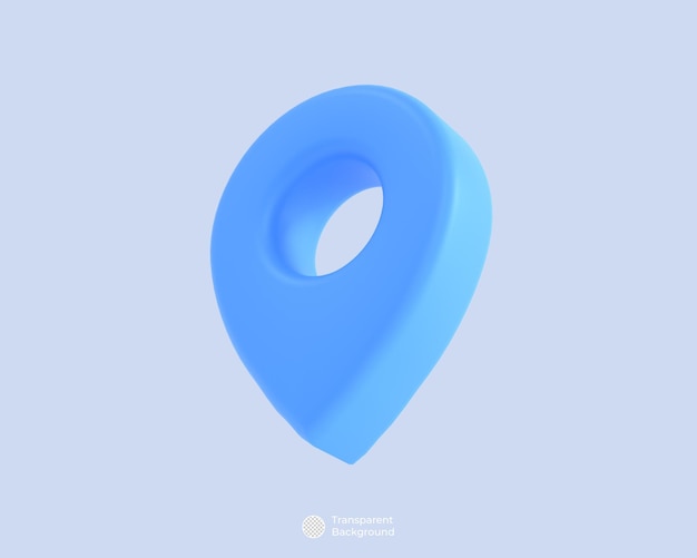 PSD pin point location icon isolated 3d render illustration