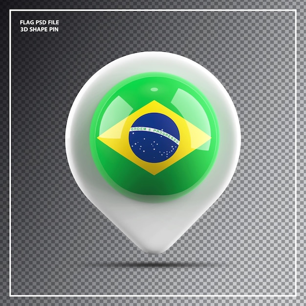 PSD pin ronde vlag van brazilië element