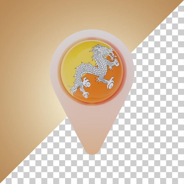 Pin round flag of cyprus 3d rendering