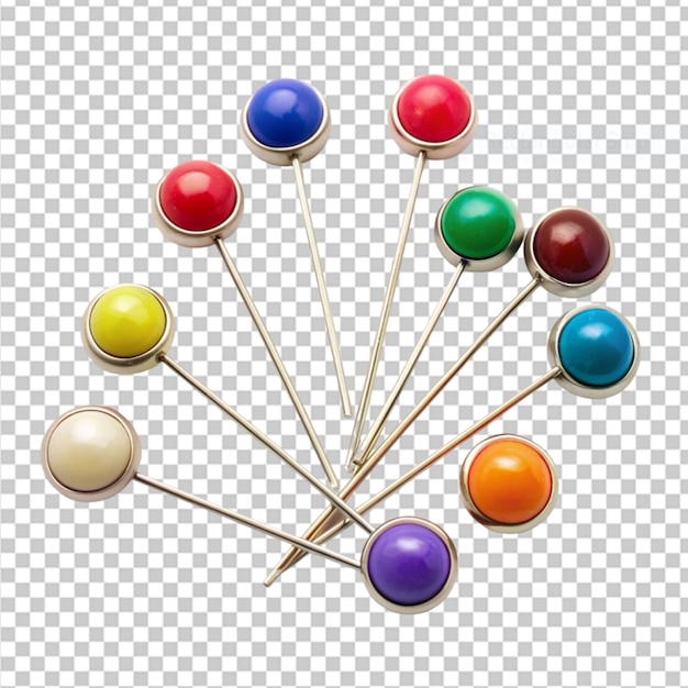 PSD pin set on transparent background